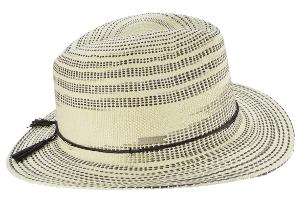 Feminin Fedora hat i sommerbl